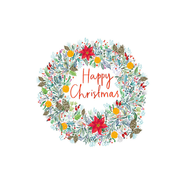 Greeting Card (Pack of 6) - Christmas Botanical Wreath Charity Pack