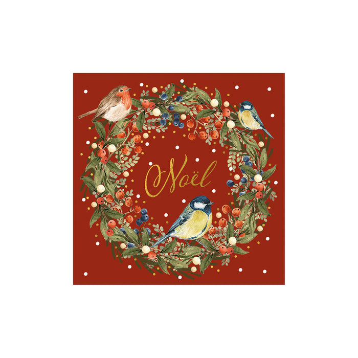 Greeting Card (Pack of 6) - Noel Birds and Wreath Charity Pack
