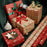 Gift Wrapping Paper Roll 5 Sheets - Christmas Icons on Red