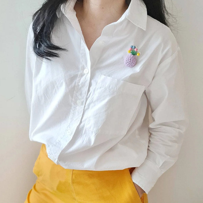 Billy Button Multicolour Pastel Brooch