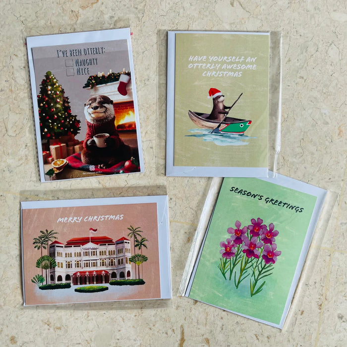 Vanda Miss Joaquim Orchids Christmas Card