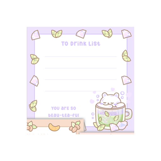 Seasons Drinks Spring Sticky Note Olla