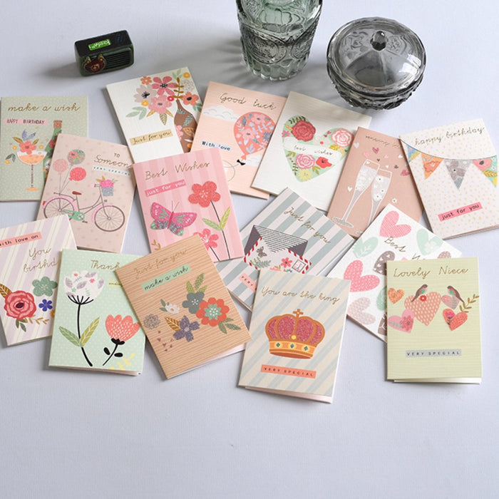 Mini Greeting Card - Striped Love Letters