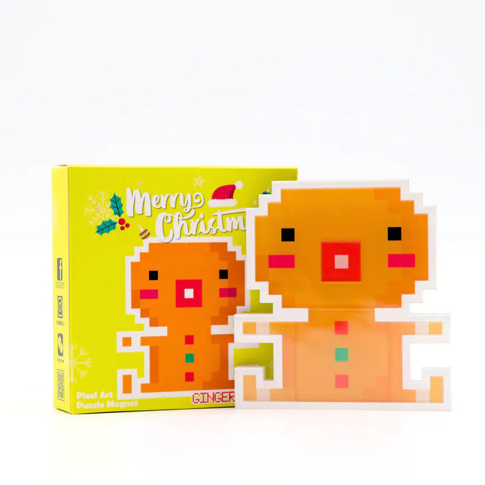 Christmas Pixel Art Magnet - Gingerbread Man