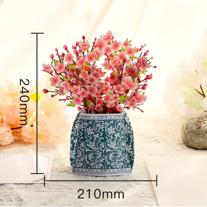 Greeting Card - 3D Blue and White Porcelain Vase