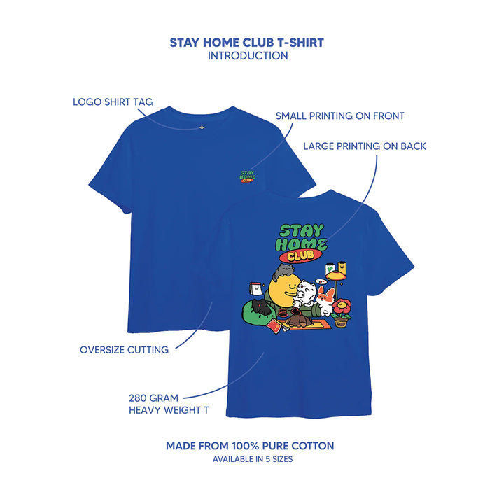 Stay Home Club Tee - Blue XL