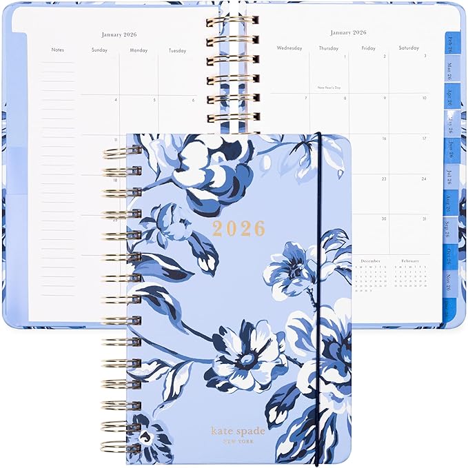 Kate Spade Spiral Planner Medium - 12 Month Floral Toile
