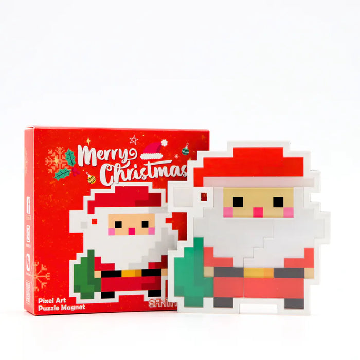 Christmas Pixel Art Magnet - Santa Claus