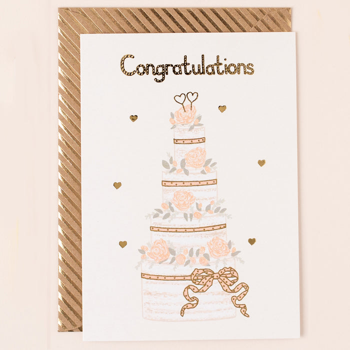 Greeting Card - Reflections Wedding Tiered Cake