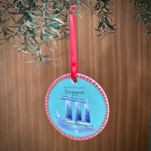Christmas Ceramic Ornaments Singapore Icons - Marina Bay Sands