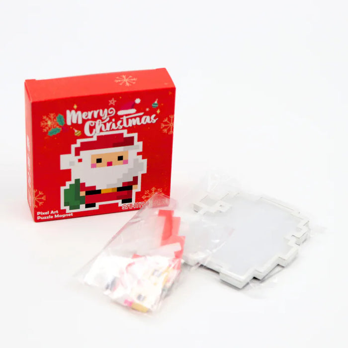 Christmas Pixel Art Magnet - Santa Claus