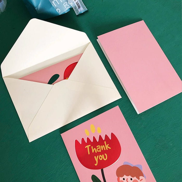 Greeting Card - Thank You Tulip - Girl