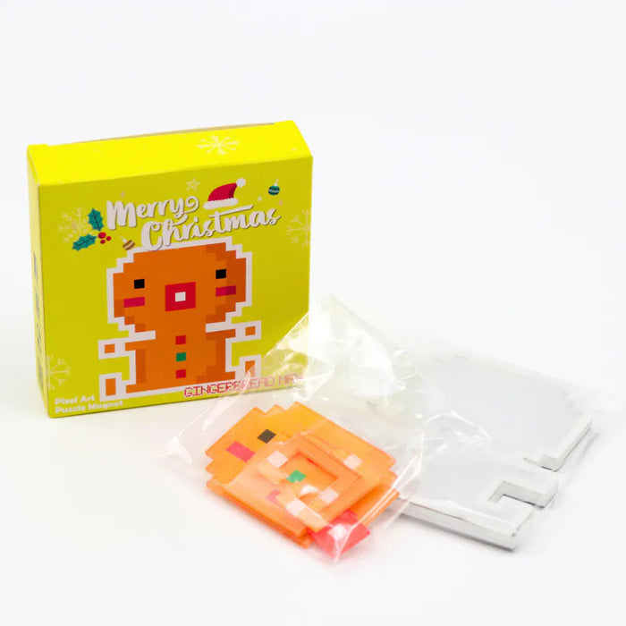 Christmas Pixel Art Magnet - Gingerbread Man