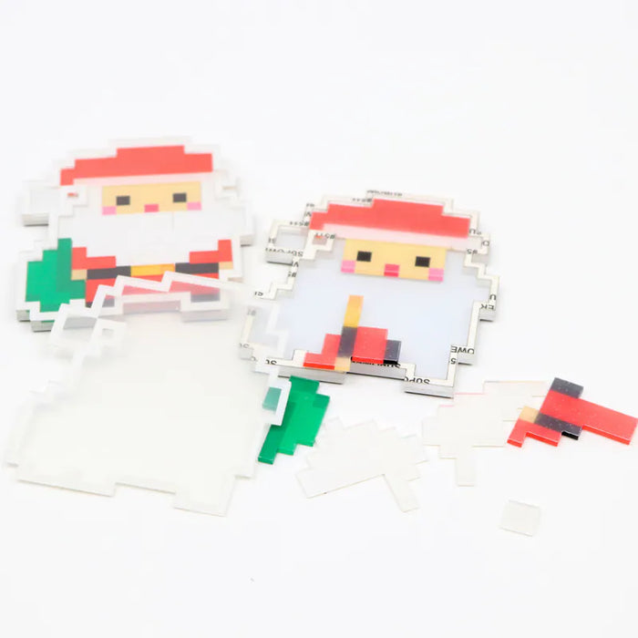 Christmas Pixel Art Magnet - Santa Claus