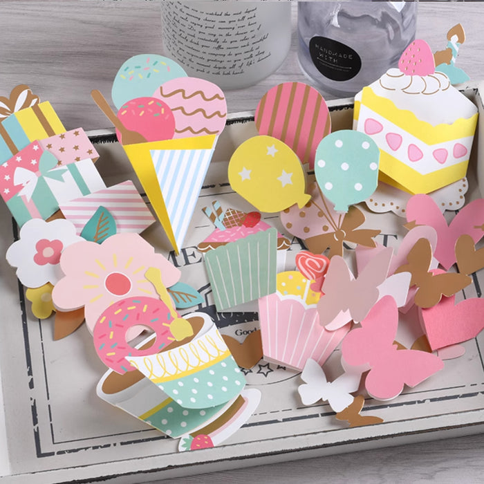 Mini Greeting Card - Flowers Cut Out