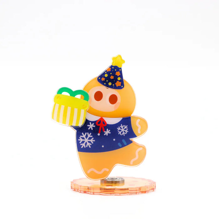 Christmas Magnetic Spinning Acrylic Standee - Dress-Up Gingerbread man