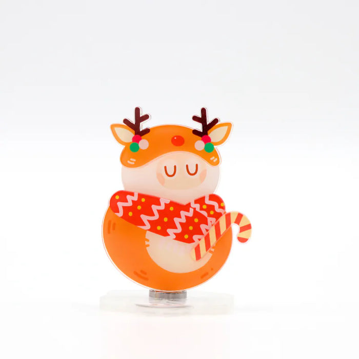 Christmas Magnetic Spinning Acrylic Standee - Dress-Up Snowman