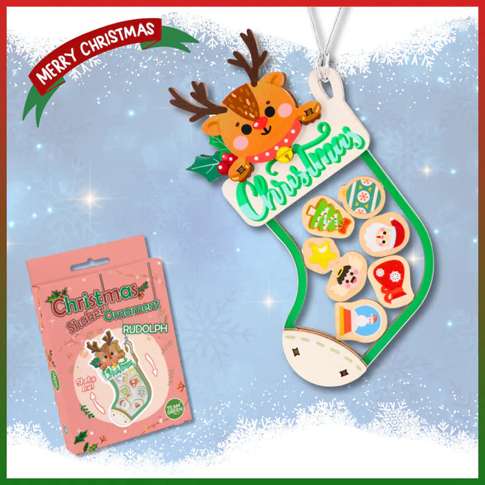 Christmas Shaker Ornament - Rudolph