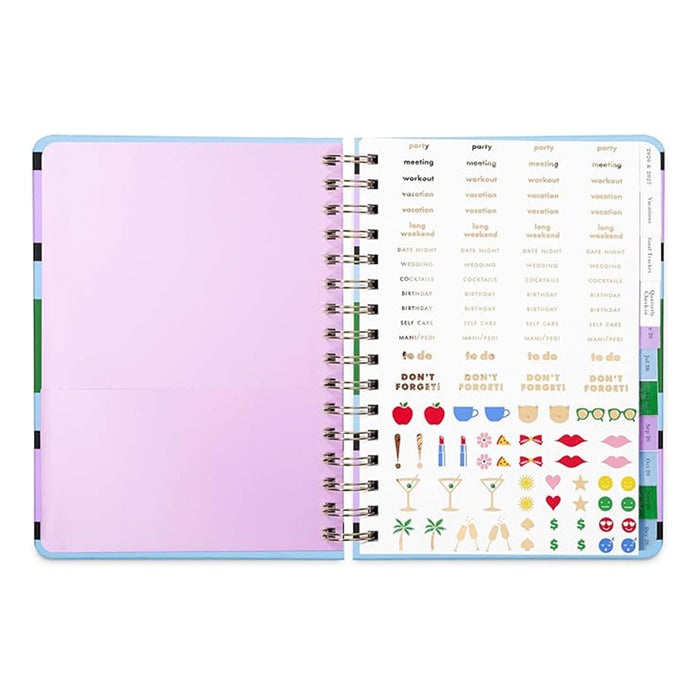 Kate Spade Spiral Planner Large - 12 Month Downtown Stripe