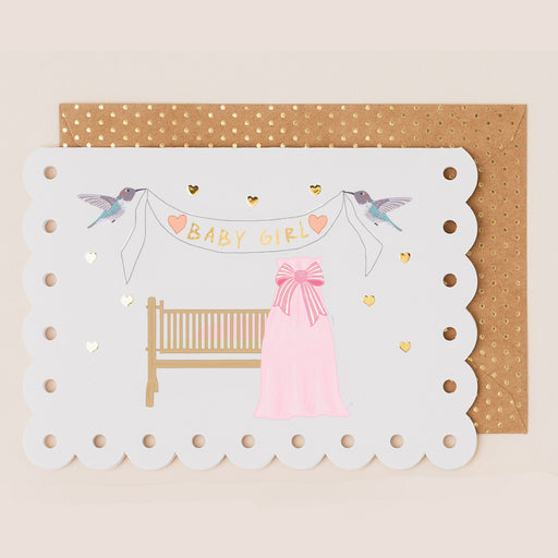 Greeting Card - Broderie Baby Girl