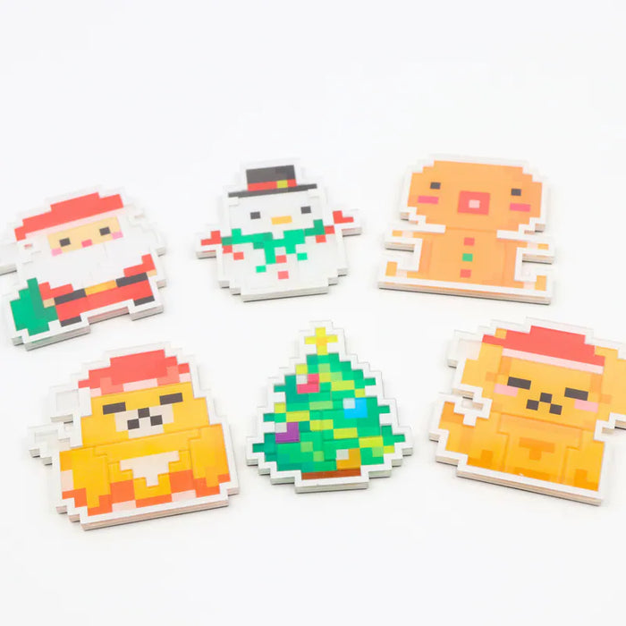 Christmas Pixel Art Magnet - Santa Claus