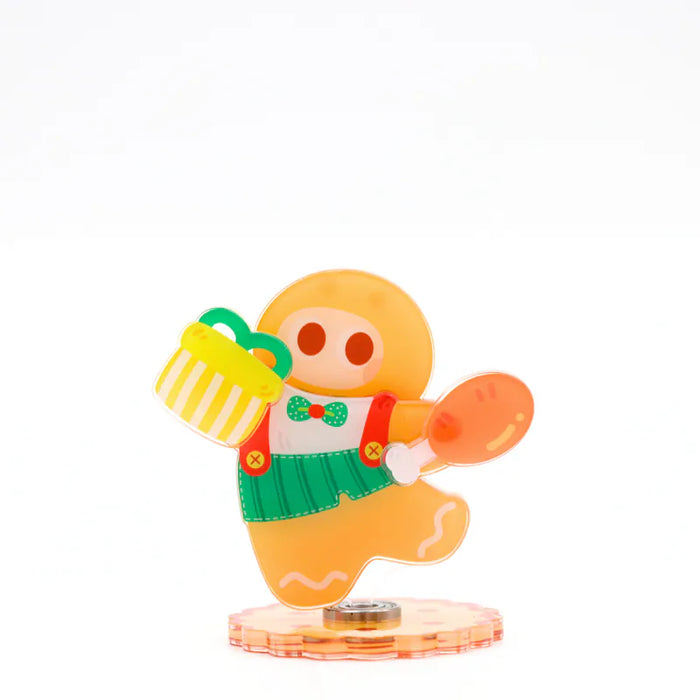 Christmas Magnetic Spinning Acrylic Standee - Dress-Up Gingerbread man