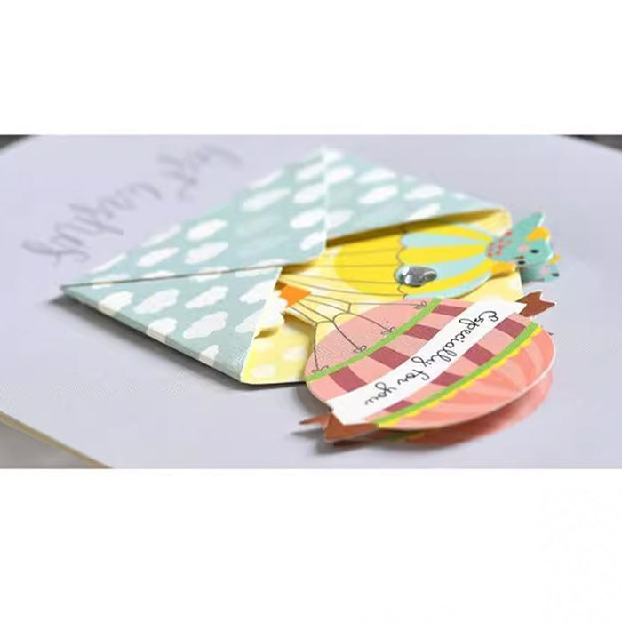 Mini Greeting Card - Best Wishes - Hot Air Balloon