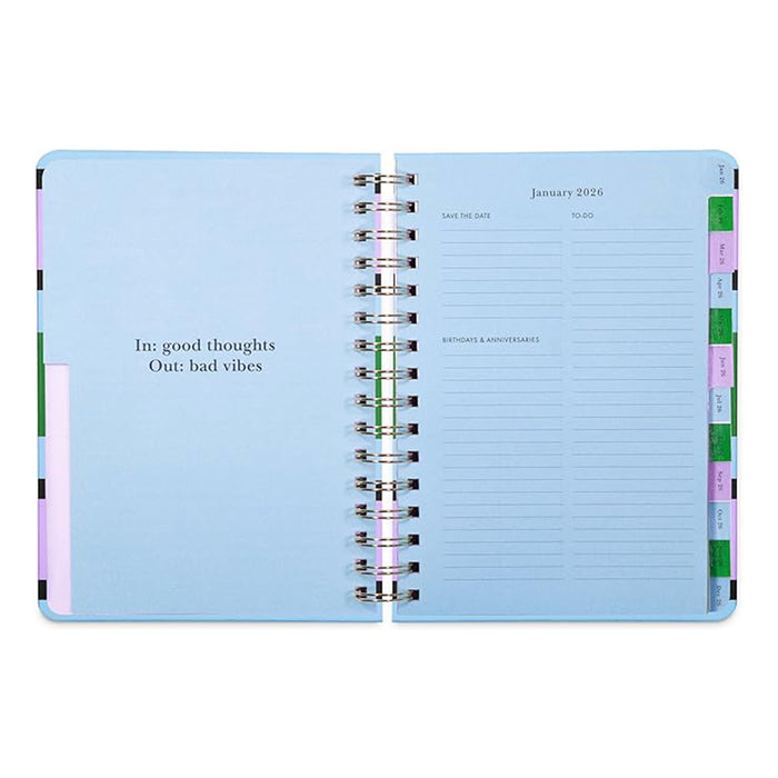 Kate Spade Spiral Planner Large - 12 Month Downtown Stripe