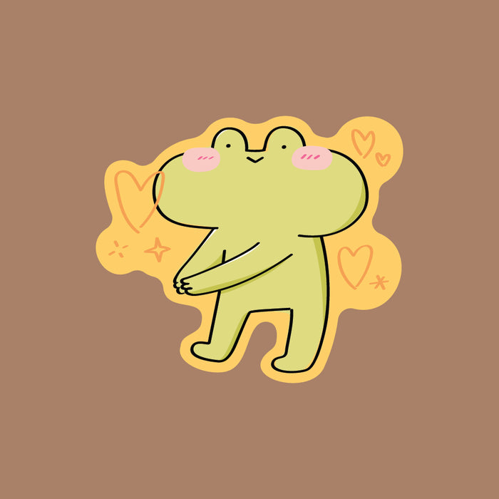 Frog Heart Sticker