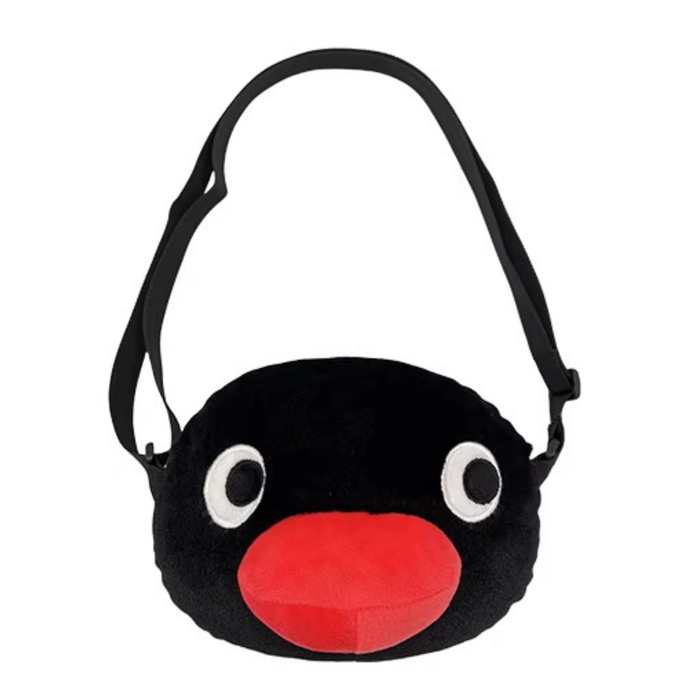 Sling Bag - Black Penguin Face