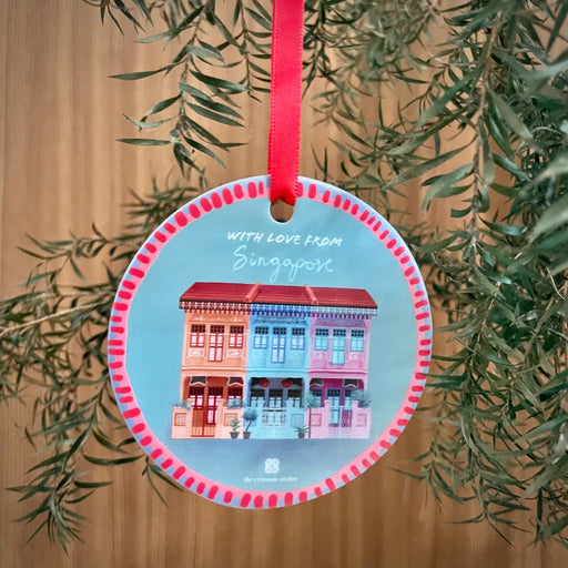 Christmas Ceramic Ornaments Singapore Icons - Peranakan Shophouses