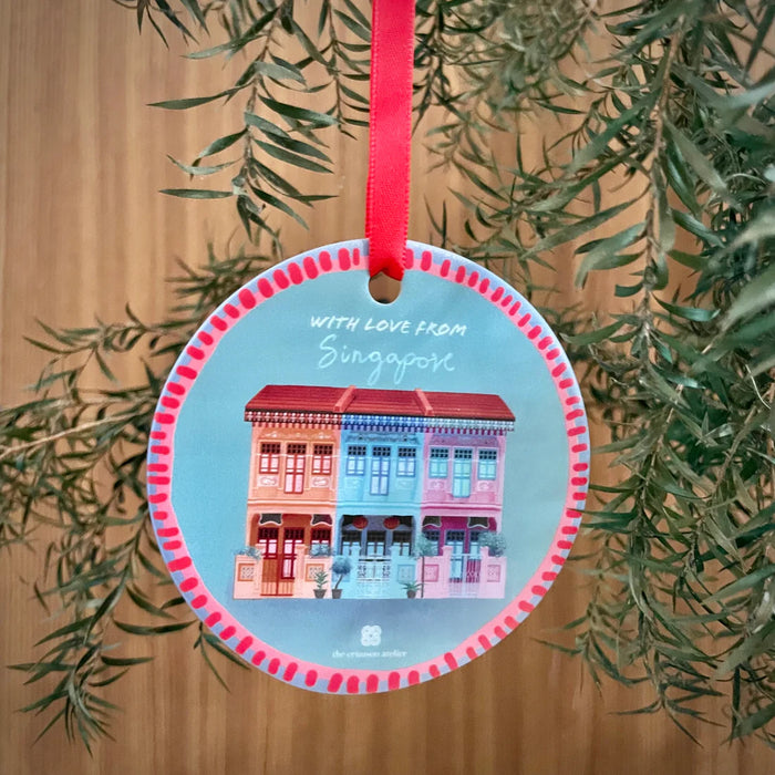 Christmas Ceramic Ornaments Singapore Icons - Peranakan Shophouses