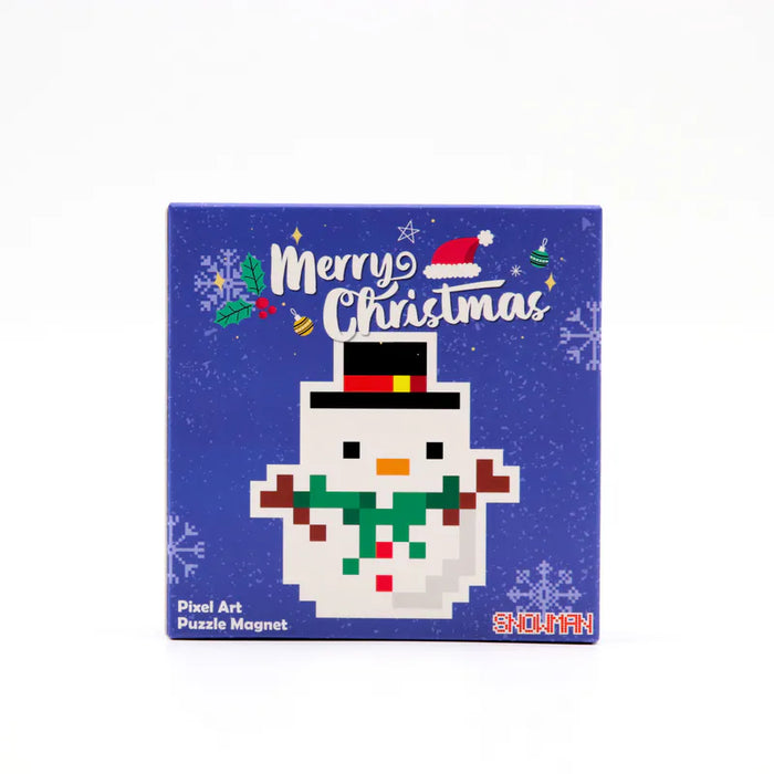 Christmas Pixel Art Magnet - Snowman