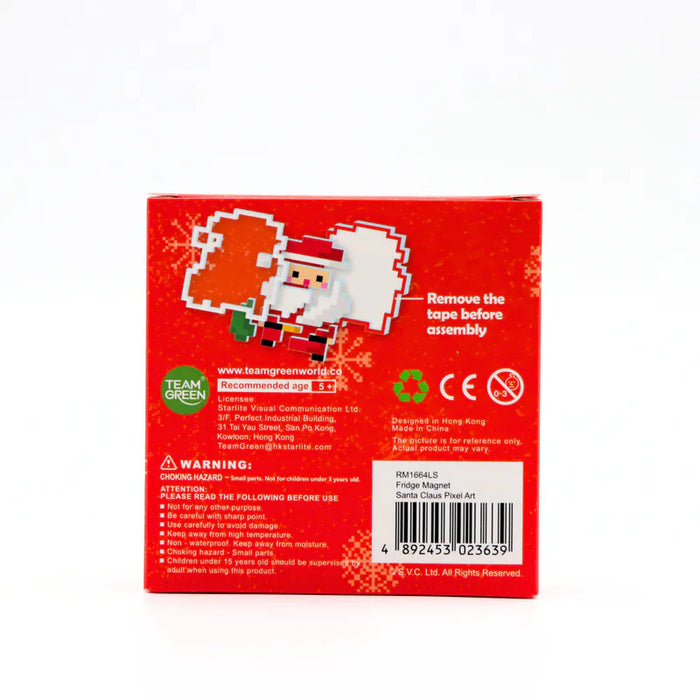 Christmas Pixel Art Magnet - Santa Claus