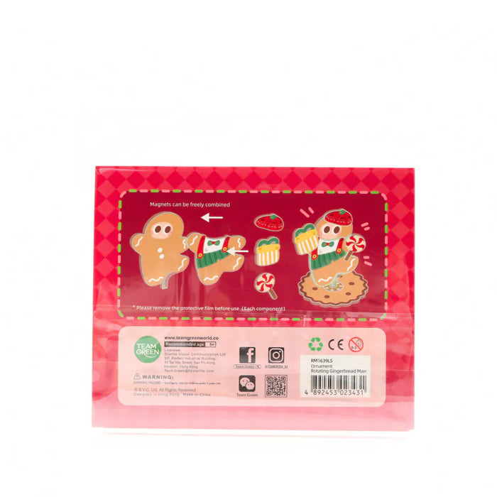 Christmas Magnetic Spinning Acrylic Standee - Dress-Up Gingerbread man
