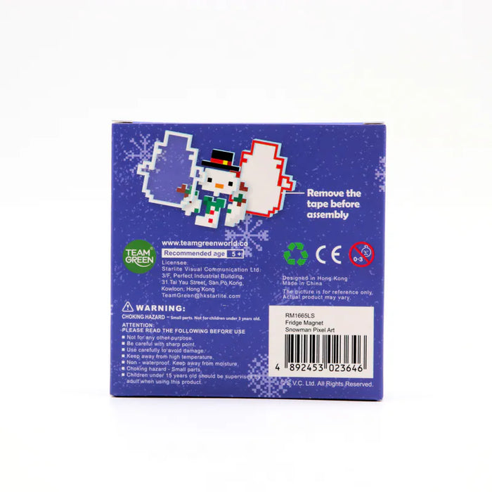 Christmas Pixel Art Magnet - Snowman