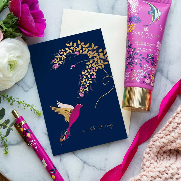 Af Sara Miller Notecard Pack Bird Blue