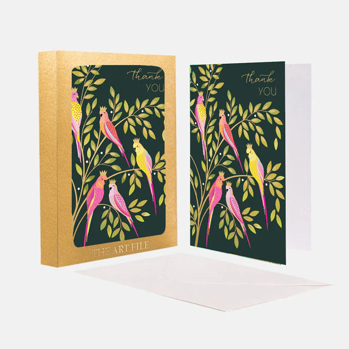 Ar Sara Miller Notecard Pack Parrots