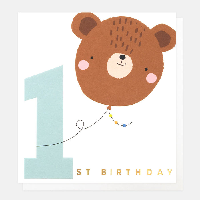 Greeting Card - 1st Birthday Bear