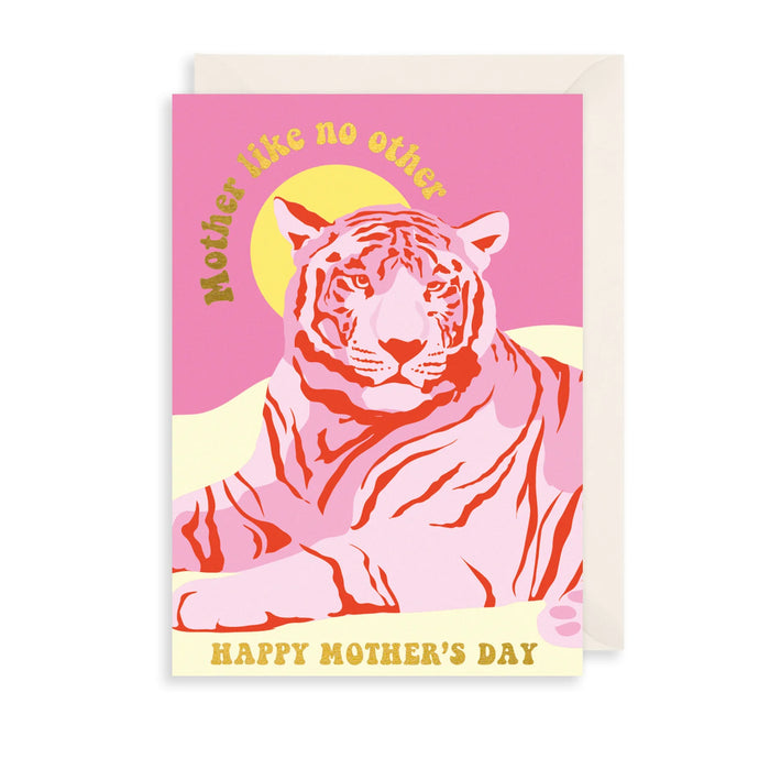 Greeting Card - Pink Tiger Mothers Day