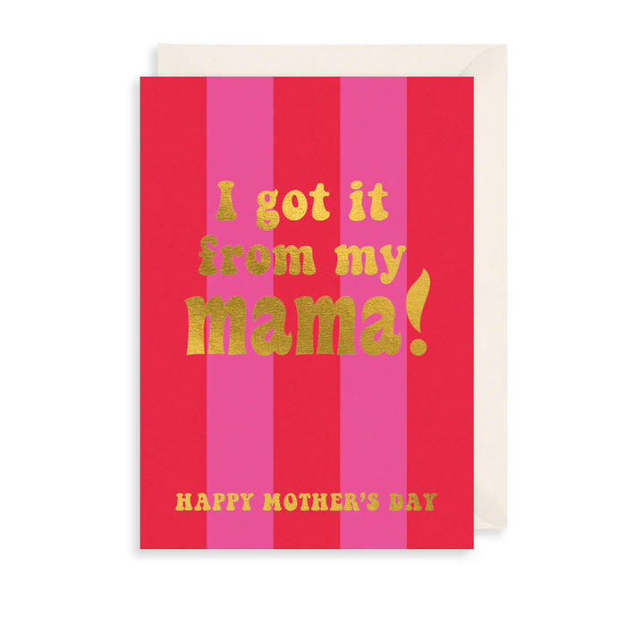 Greeting Card - Mama Text Mothers Day