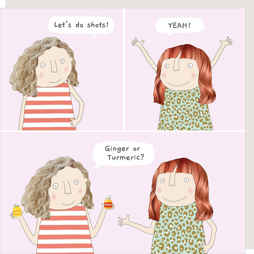 Greeting Card - Rosie Ginger Shots