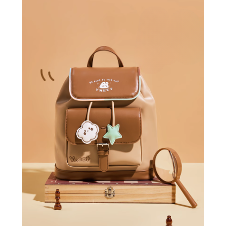 Backpack - Brown with Cloud and Star