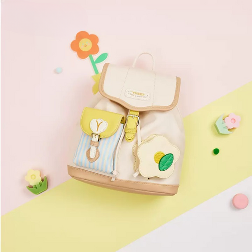 Backpack - Cream with Flower