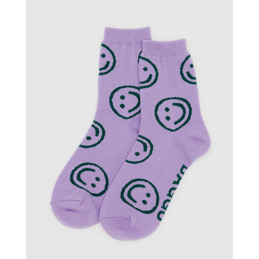 Baggu Crew Sock - Lavender Happy