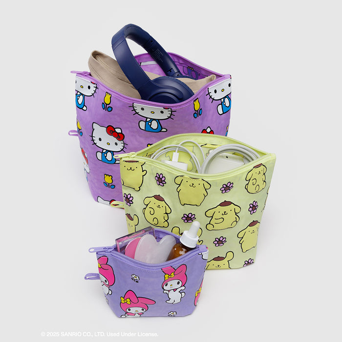 Baggu Go Pouch Set - Hello Kitty and Friends Florals