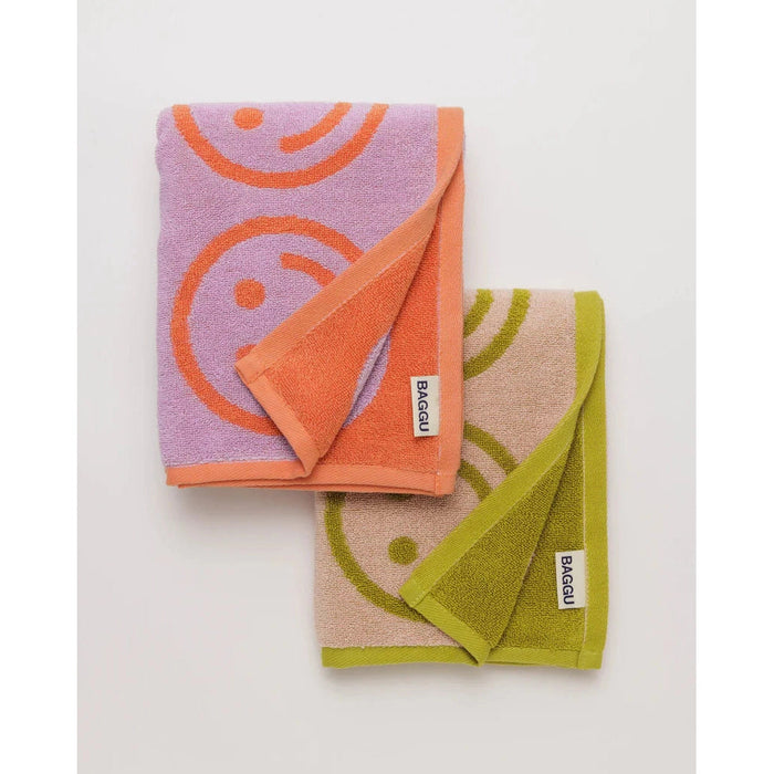 Baggu Hand Towel Set of 2 - Happy Lilac Ochre