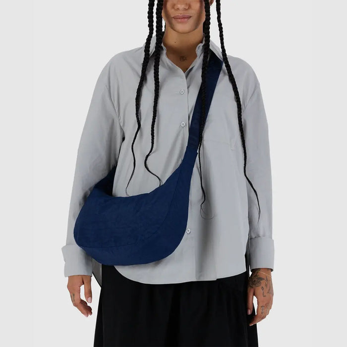 Baggu Medium Nylon Crescent Bag - Navy