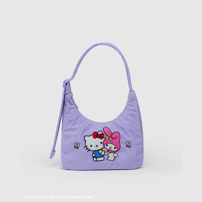 Baggu Mini Nylon Shoulder Bag - Embroidered Hello Kitty & My Melody