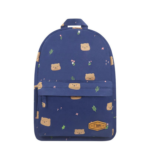 Bear Mid Sized Kids School Backpack - Navy Blue
